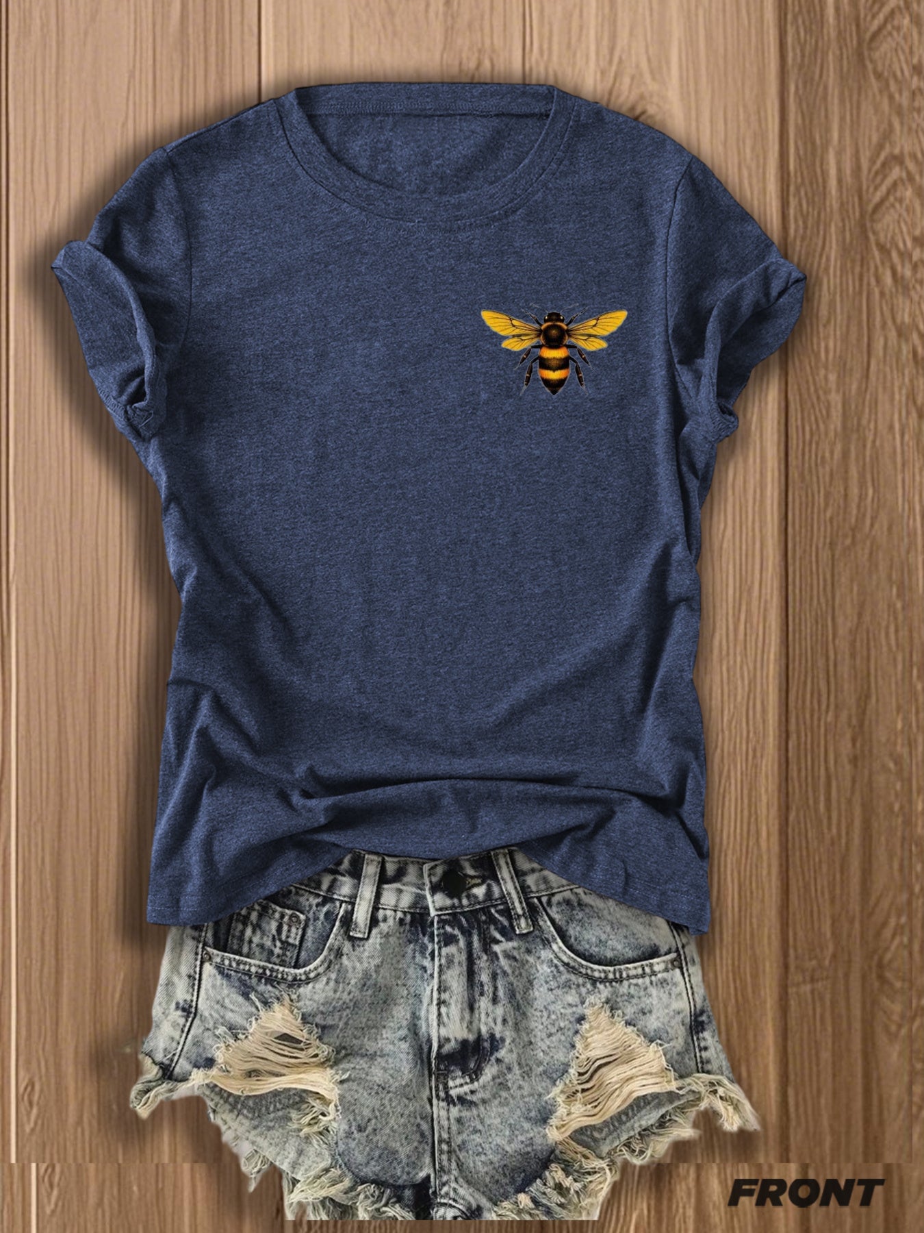Save the Bees T-Shirt - Support Local Bee Conservation, Soft Breathable Tee Suitable for Nature Lovers, Casual Summer Wear with Bee Graphics (Machine Washable)