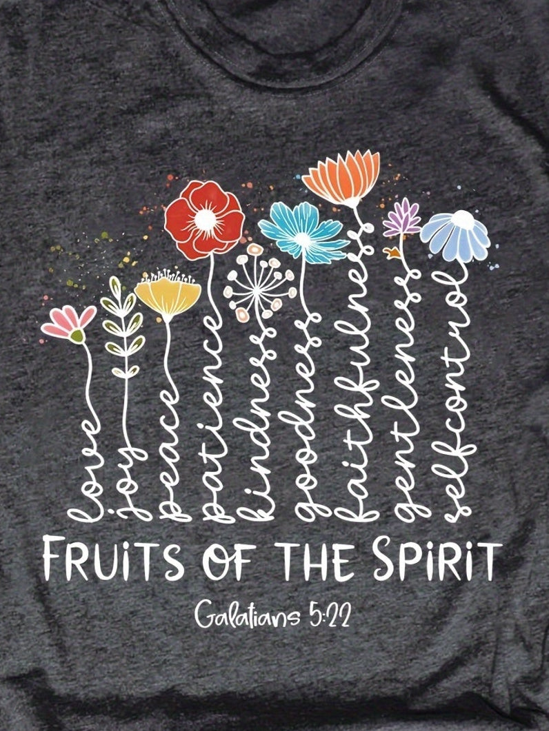Women's Floral Faith Scripture T-Shirt, Faith Tee for Women