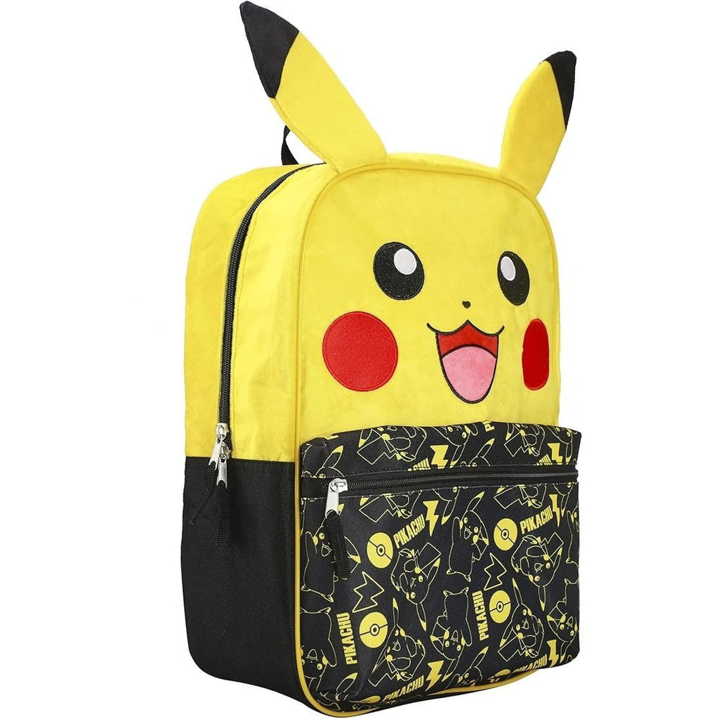 Pokemon Pikachu Kid's Backpack, Back to School Pokemon Backpack with Ears