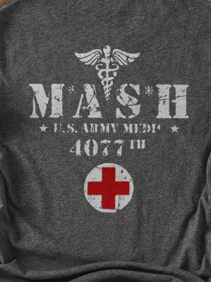 Women's Retro MASH U.S. Army Mobile Hospital Vintage Graphic Tee, MASH Tee for Women
